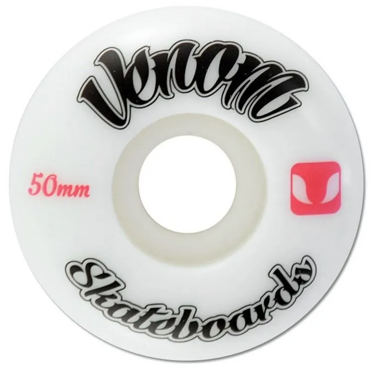 Venom Logo White Skateboard Wheels 50-53mm