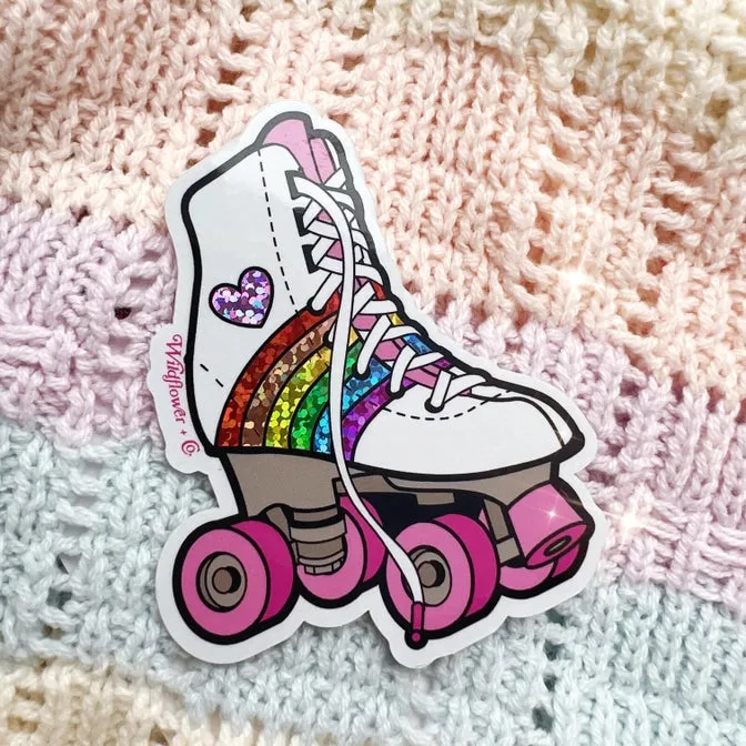 Wildflower   Co Roller Skate Sticker - Daisy skate -