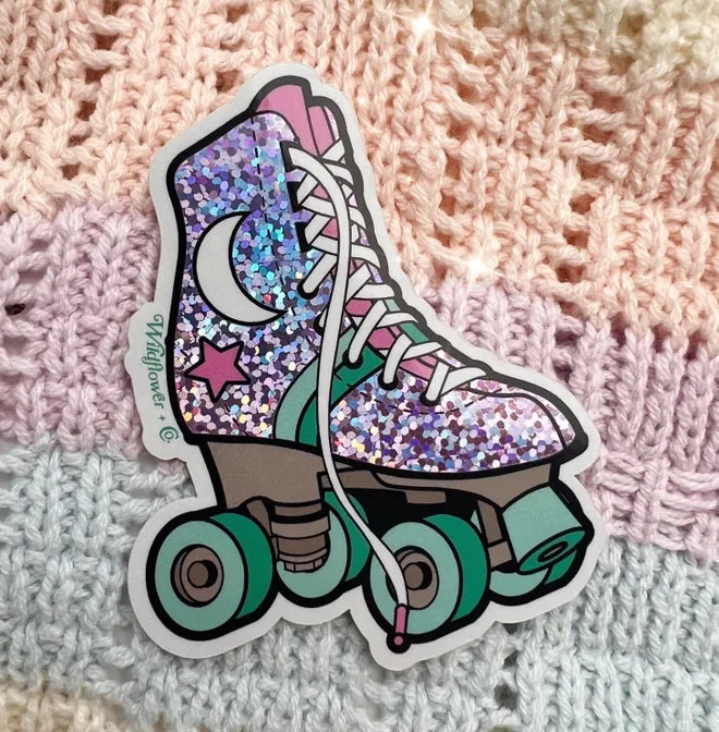 Wildflower   Co Roller Skate Sticker - Daisy skate -