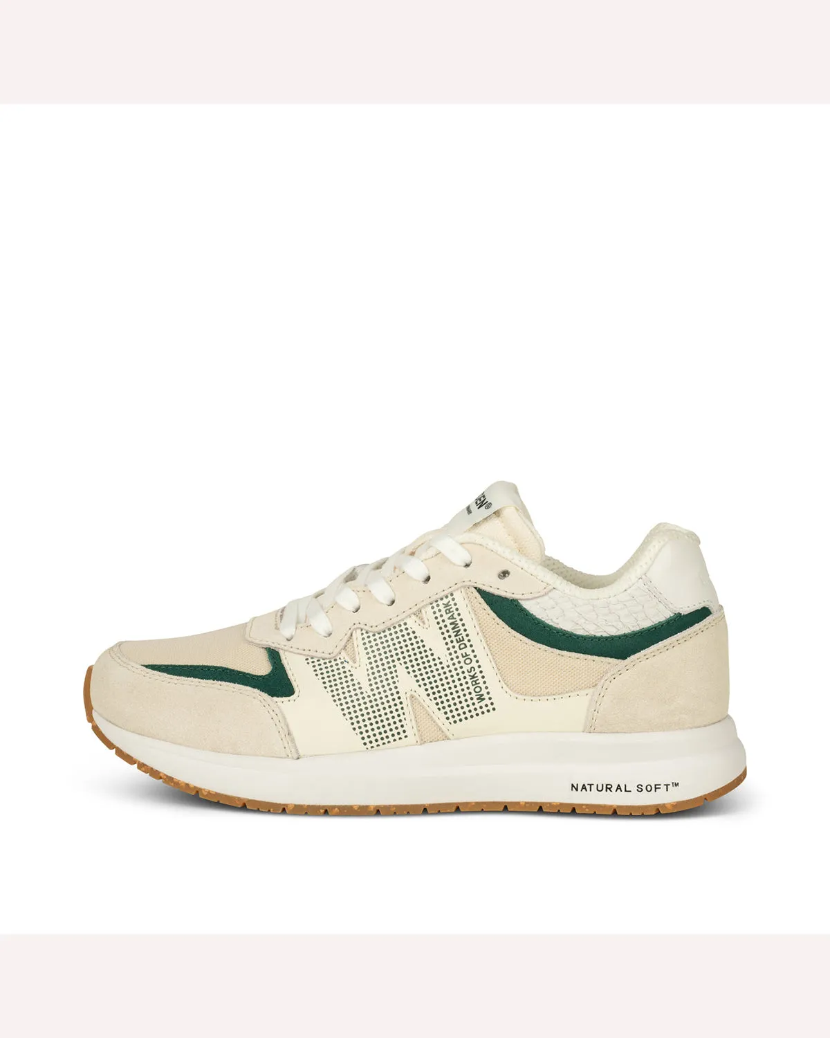 Woden Rigmor Sneaker - Blanc de Blanc/Deep Forest