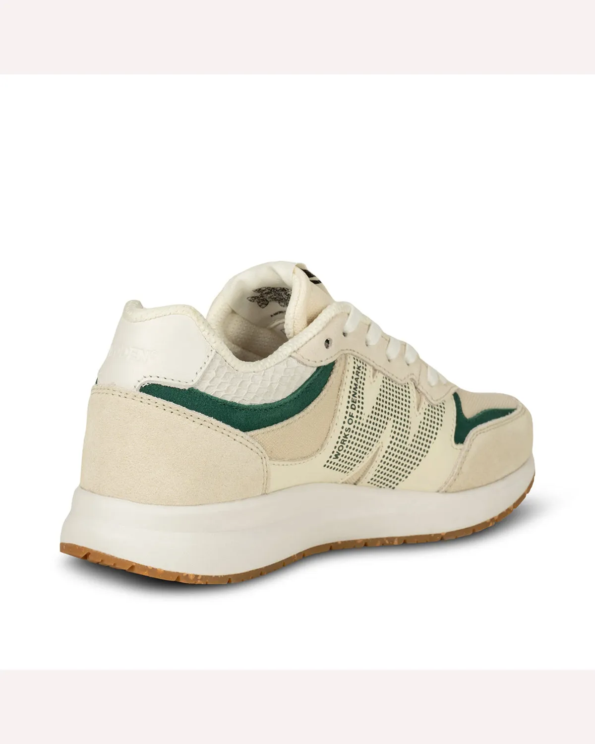 Woden Rigmor Sneaker - Blanc de Blanc/Deep Forest