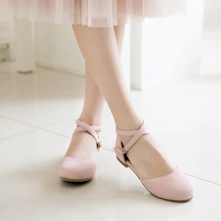 Women Ankle Straps Flats Sandals Shoes MF9206