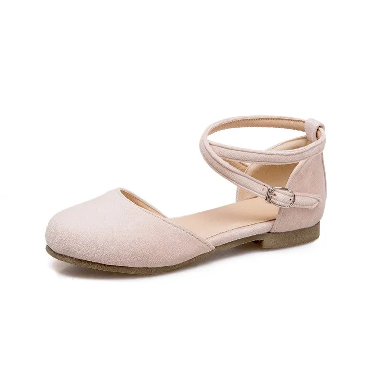 Women Ankle Straps Flats Sandals Shoes MF9206