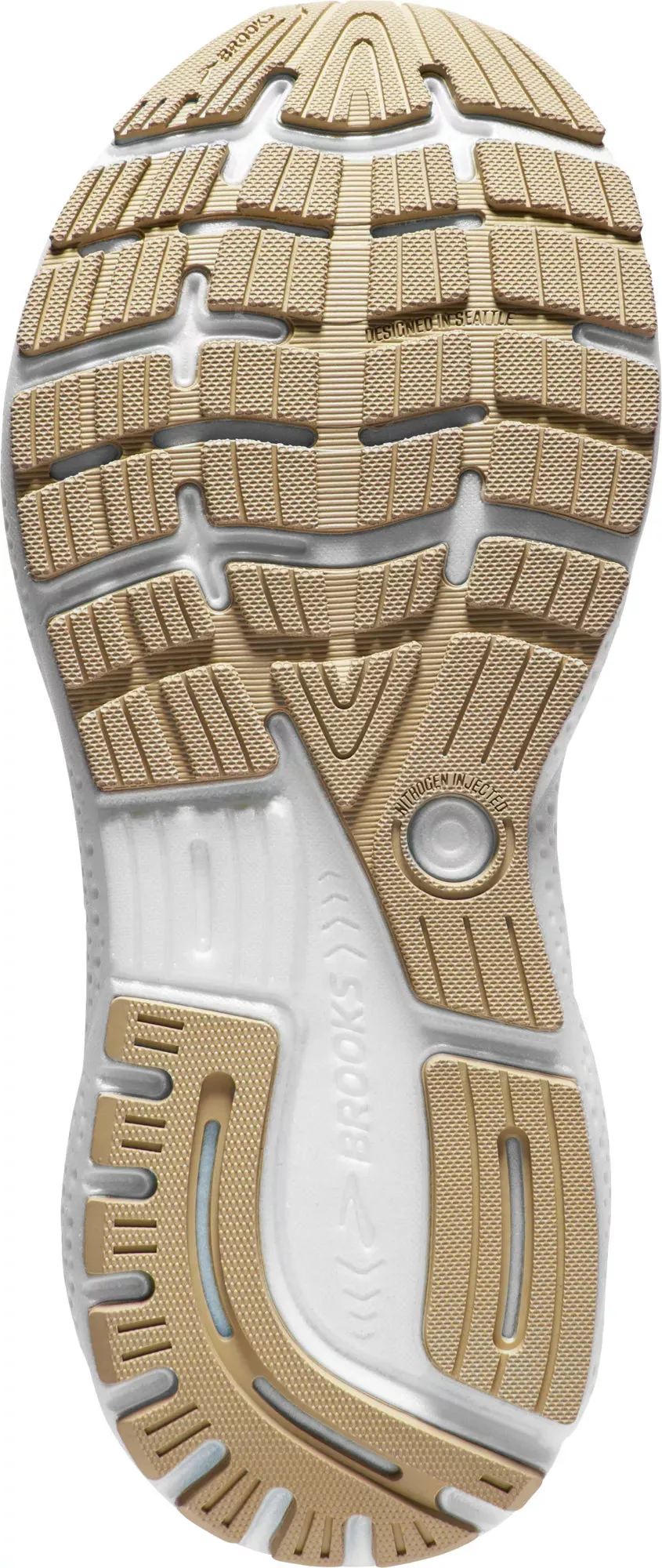 WOMEN'S BROOKS GHOST 16 | WHITE / GREY / ESTATE BLUE