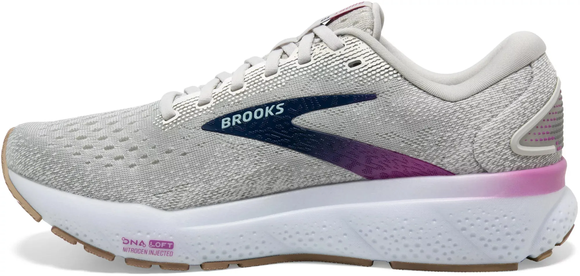 WOMEN'S BROOKS GHOST 16 | WHITE / GREY / ESTATE BLUE