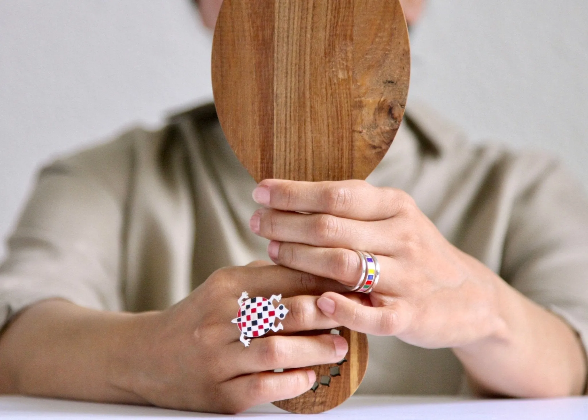 Won't-take-it-off, 'indradhanush' (rainbow) band ring