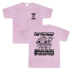 World Famous Gordos 'Call The Gang' Vintage Washed Tee - Pink