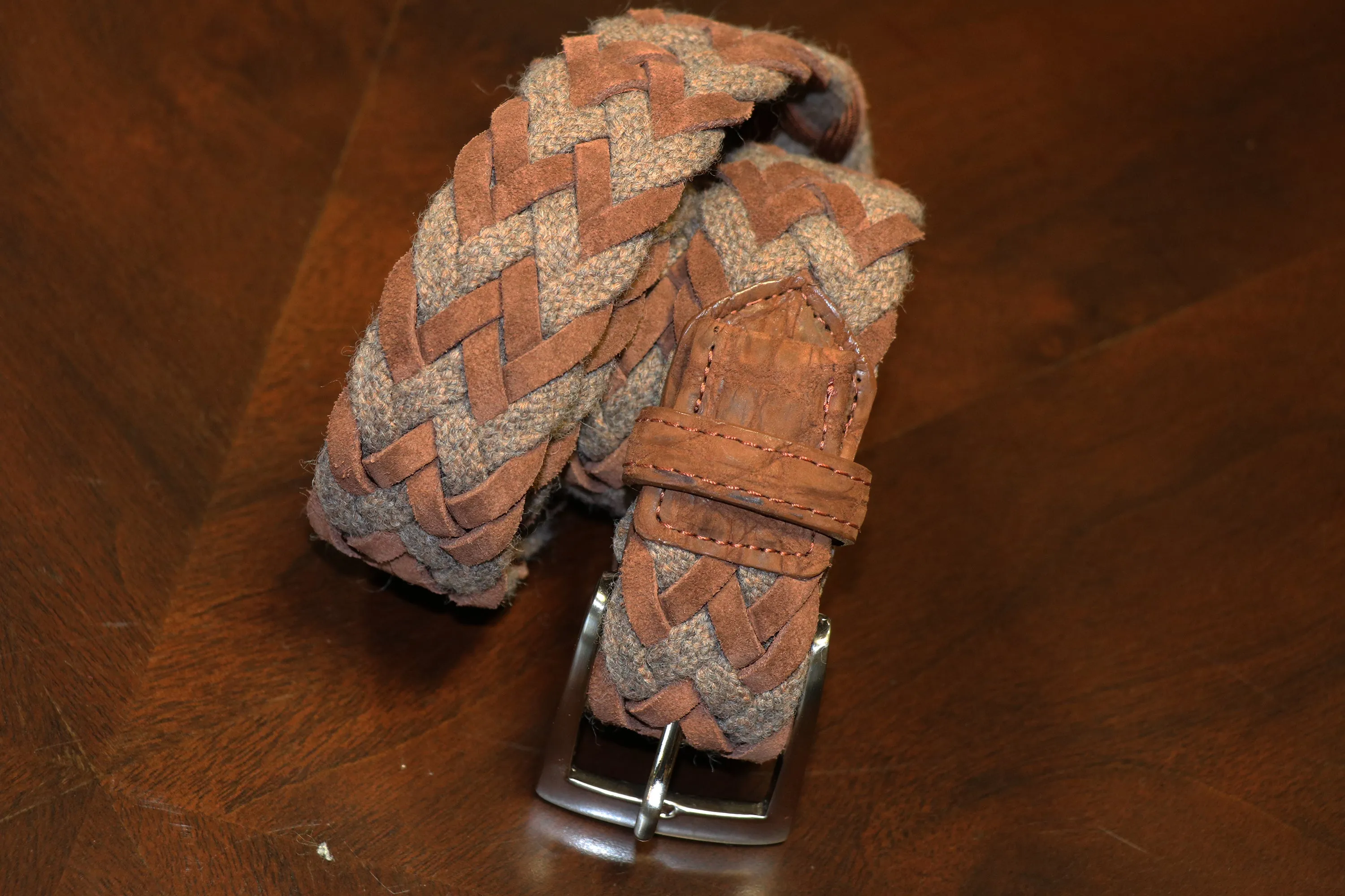 Woven Suede Casual Belt