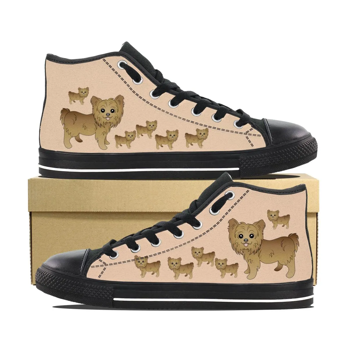 Yorkie 2 Kids Canvas Shoes
