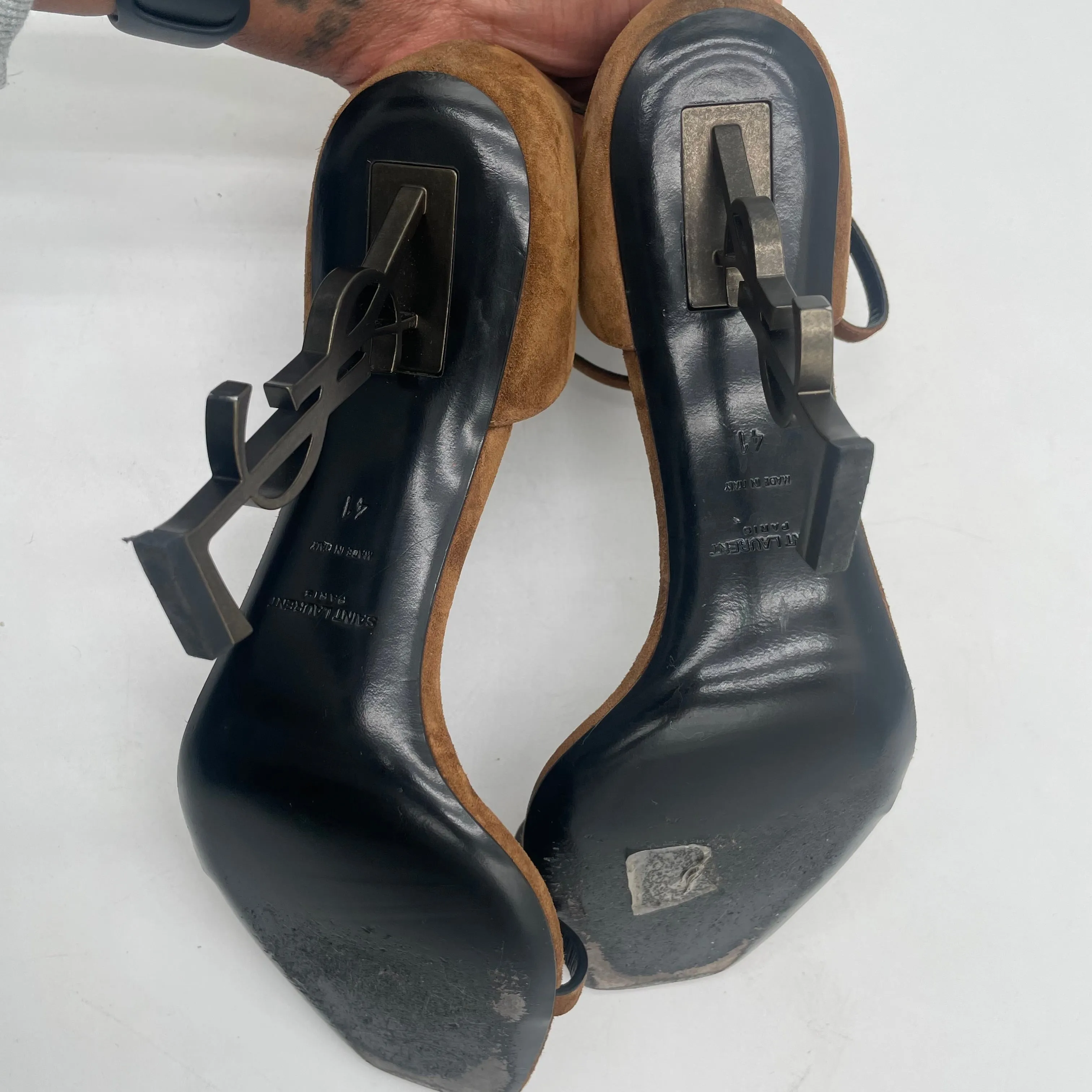 Yves Saint Laurent Brown Suede Heel
