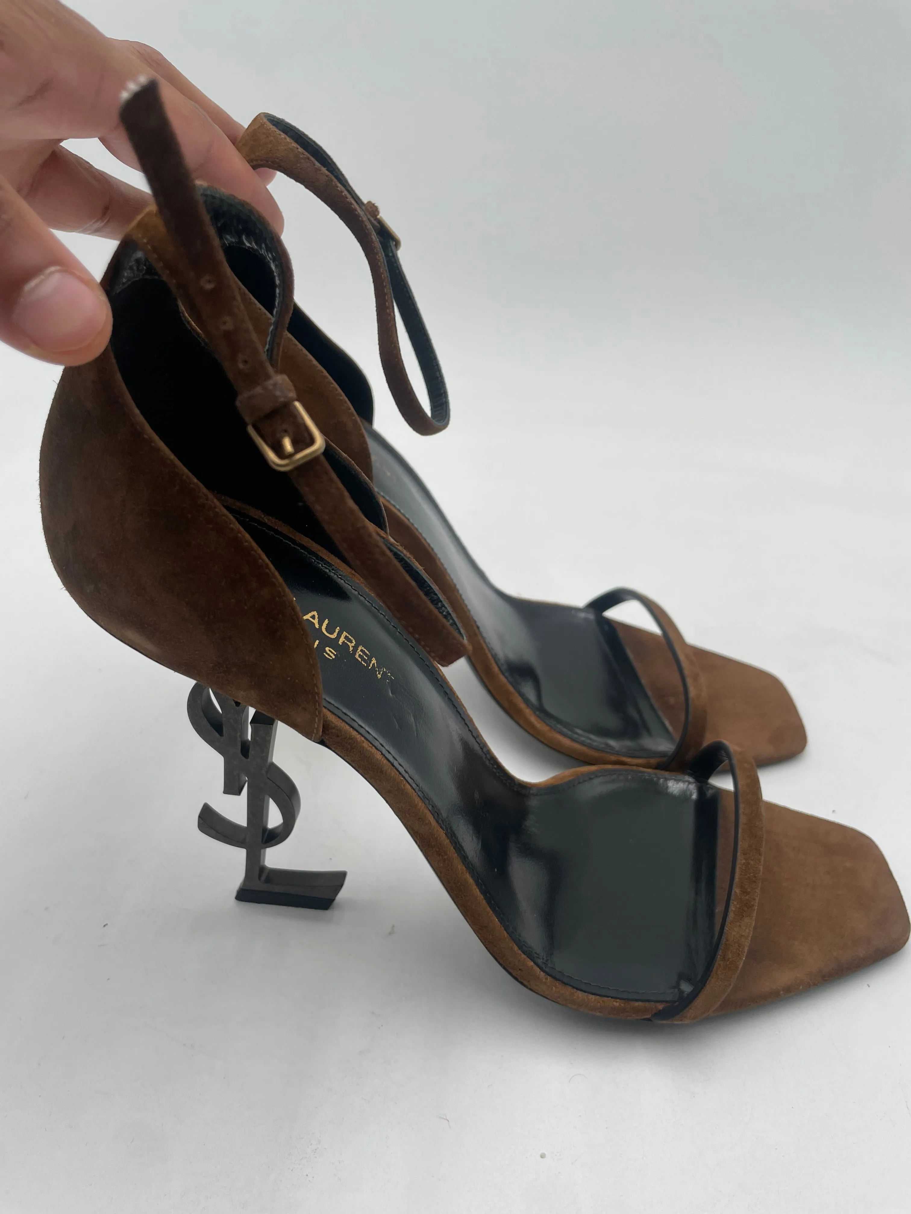 Yves Saint Laurent Brown Suede Heel