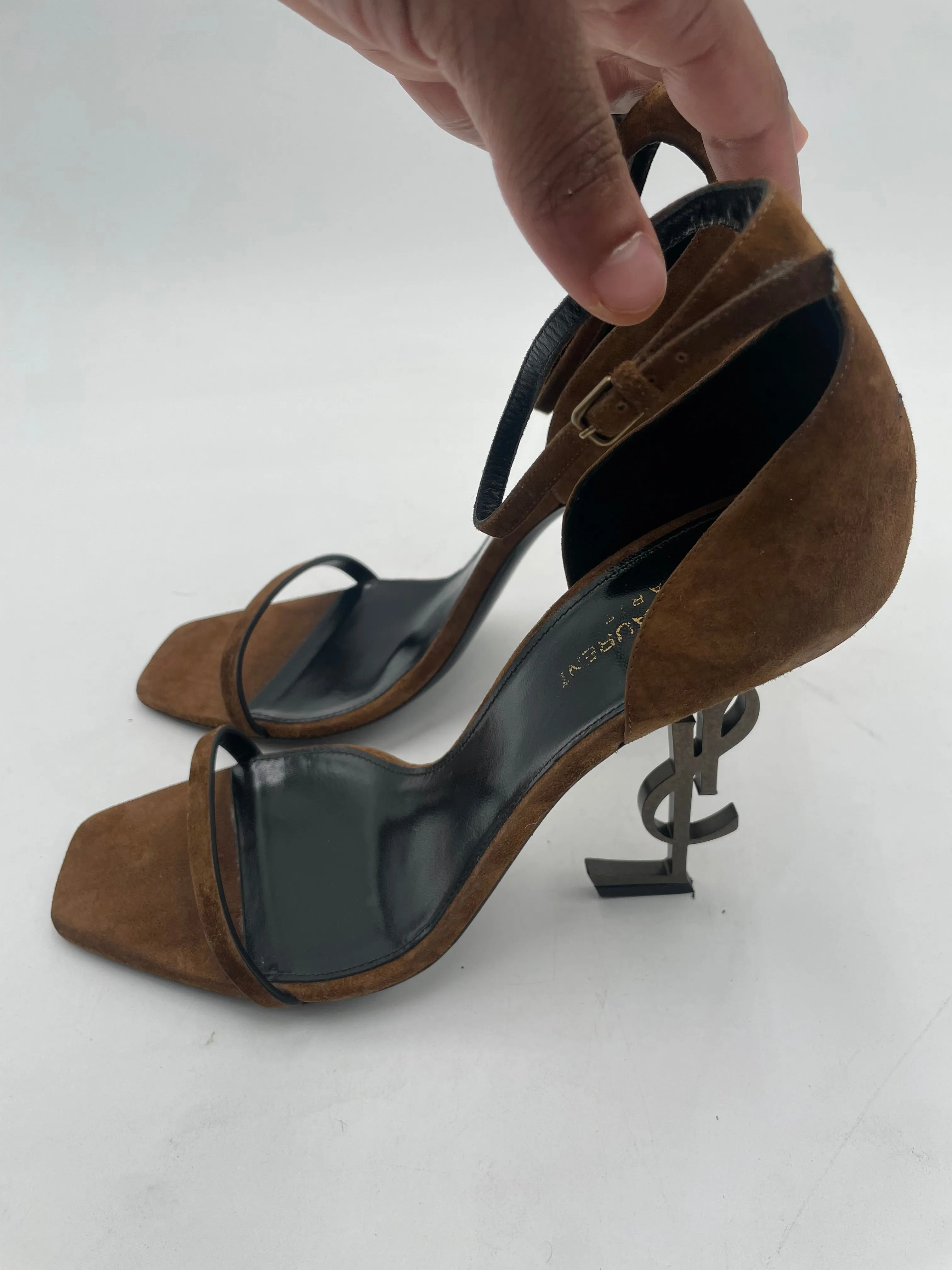 Yves Saint Laurent Brown Suede Heel